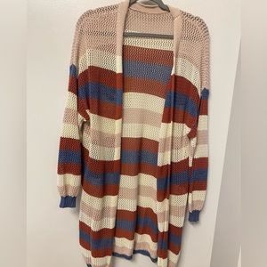 Knit open front cardigan Sz L